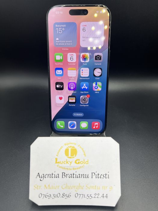 Iphone 16 Pro 256GB 100% Baterie Liber de retea cod produs 22406