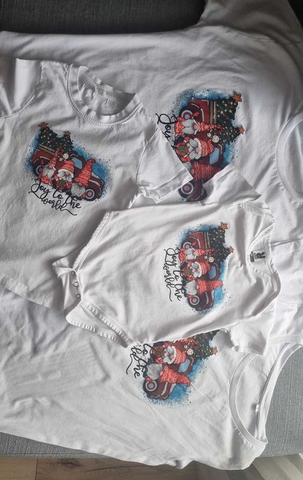 4 Тениски за коледна фотосесия (мама M, татко L, дете 4г, дете 1.5г)