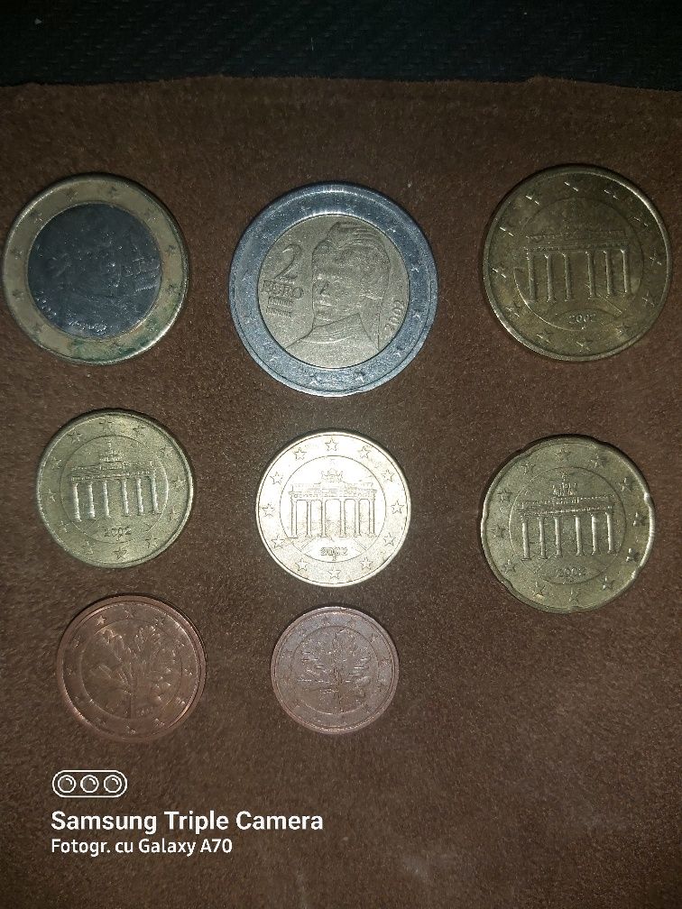 Monede euro si euro centi 2002