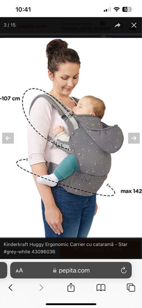 Vand marsupiu HUGGI  Baby Carrier