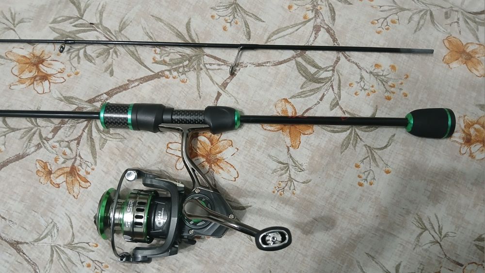 Lanseta spinning 1,8 m cu mulineta 2000 si fir - COMBO  NOU