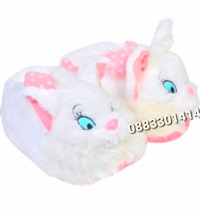 3D Пантофи Зайче Плюшени пантофи