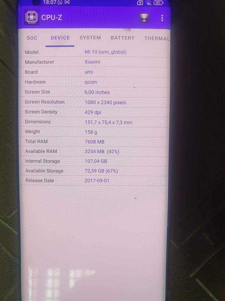 Смартфон Xiaomi mi 10.