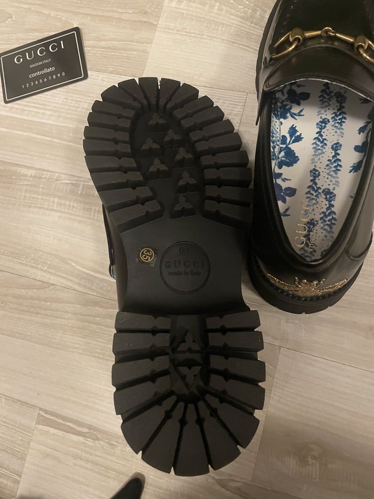 Pantofi oxford loafers Gucci noi 35
