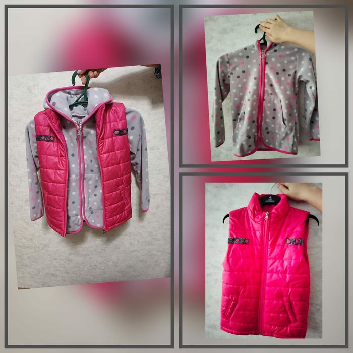 Кофта на флисе и жилетка