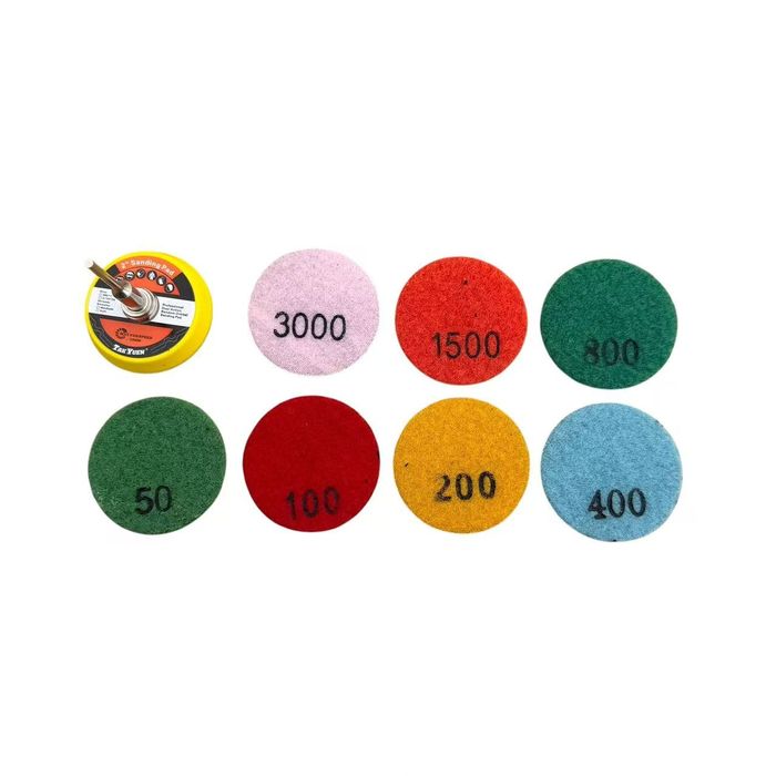 Комплект мини шкурки за сухо полиране/тип пчелна пита / + държач