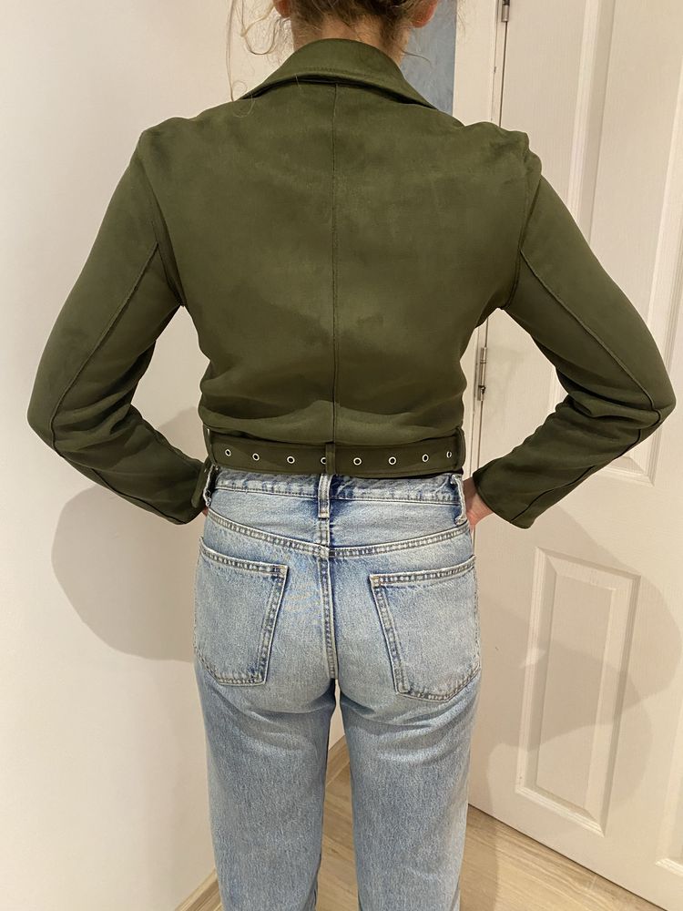 Късо кафифено яке ZARA