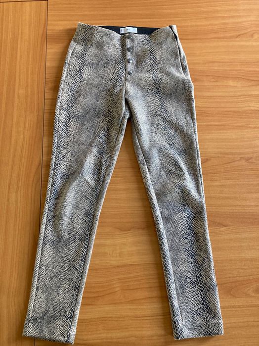 Pantaloni Mango leopard print, marimea S