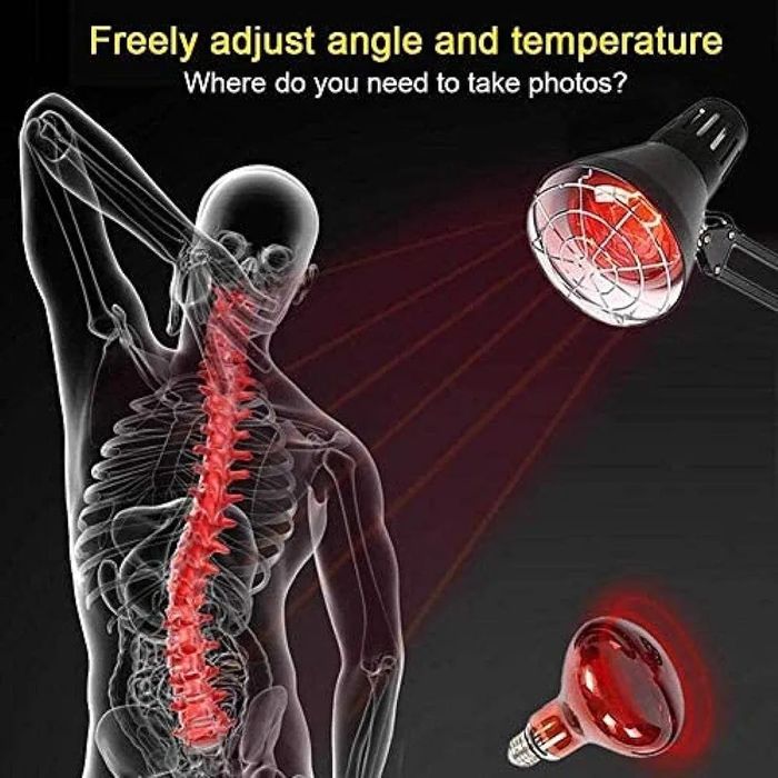 Инфрачервена топлинна лампа за терапия - регулируема температура,
