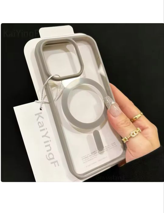 Iphone 17/16E/16/15/PRO/MAX/PLUS Husa Magsafe Spate Plastic Crystal Cl