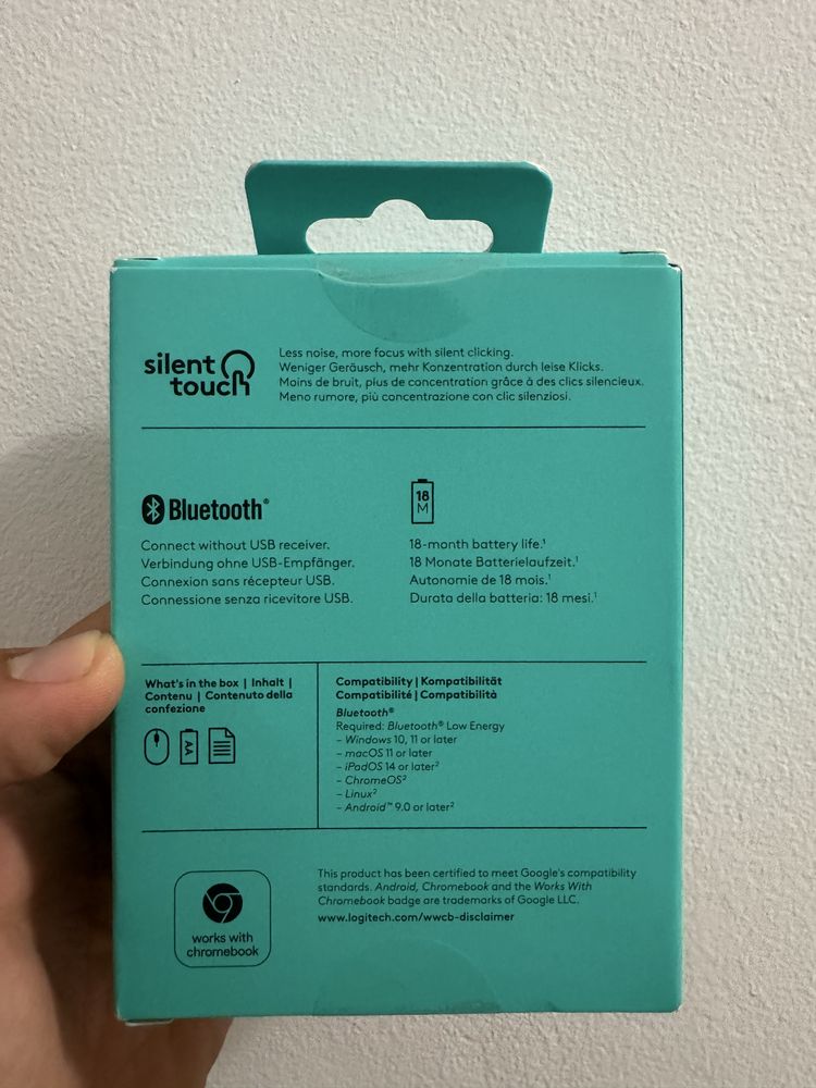 Безжична мишка Logitech M240 Silent, графитен