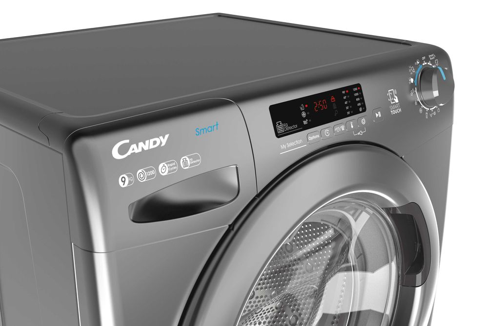 Нова 9 кг слим пералня CANDY CS 1292DWRR4/1-S антрацид/сива/инокс