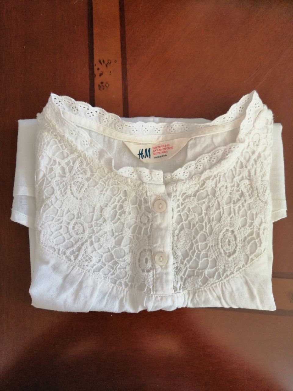 Памучна блузка за момиче Н&М