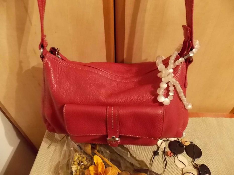 genti din piele manusa + accesorii argint = 250 lei
