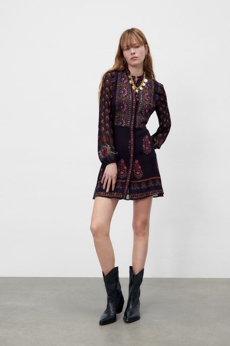 Rochie brodata Zara S (Guess, Calvin Klein)