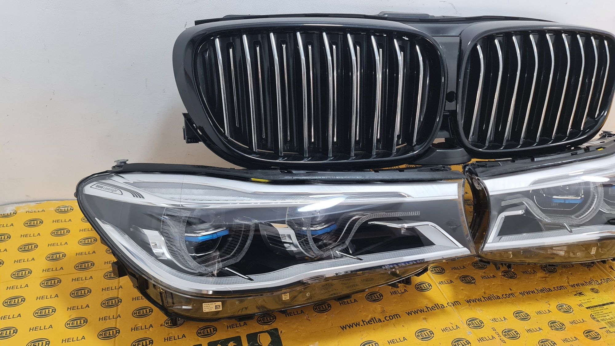 Far faruri NOI Laser grila hota clapete capota bara M BMW 7 G11 G12