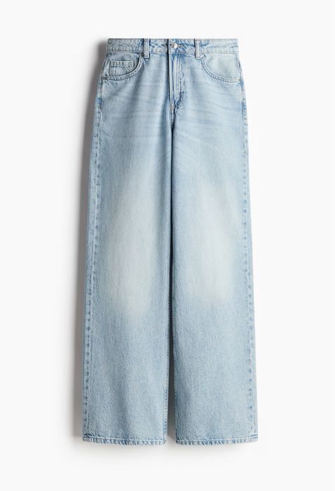 H&M wide leg дънки, размер 40, светло син деним