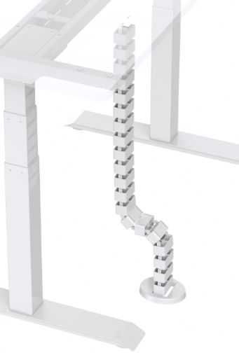 Suport alb pentru cabluri PC birou reglabil - cable management - nou