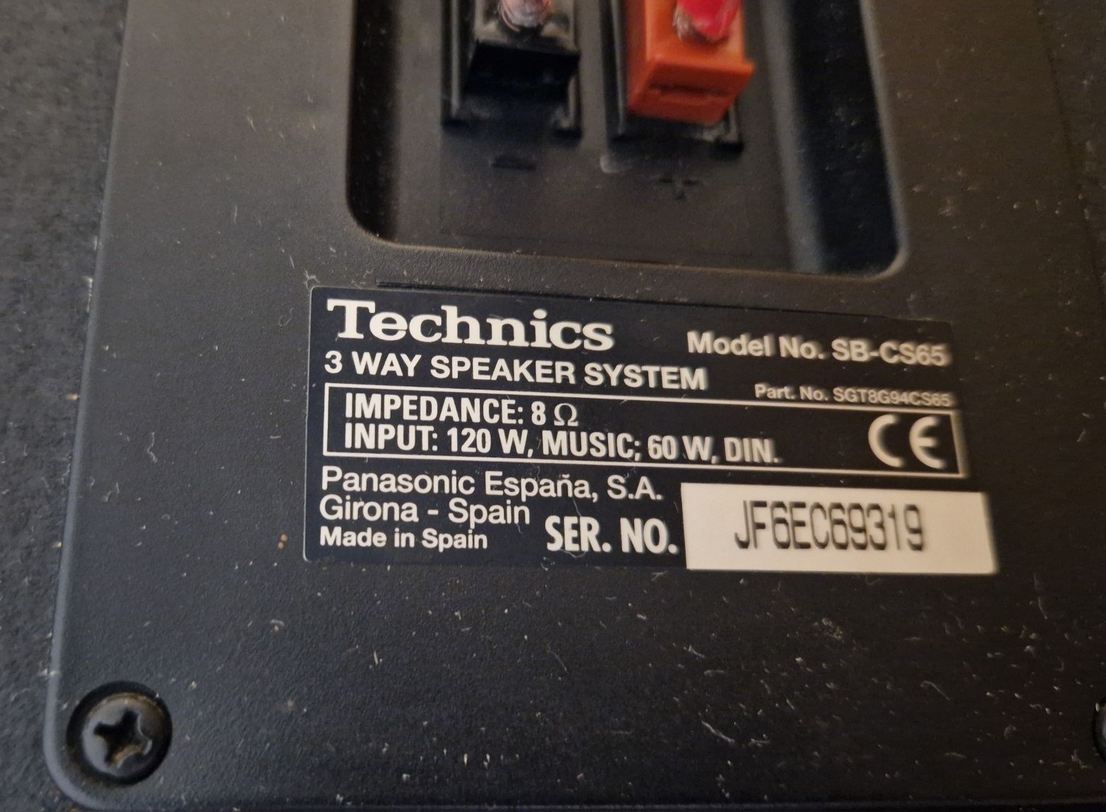 Boxe Technics SB-CS65 120W + amplificator Denon AVR 1311 5x110 W RMS