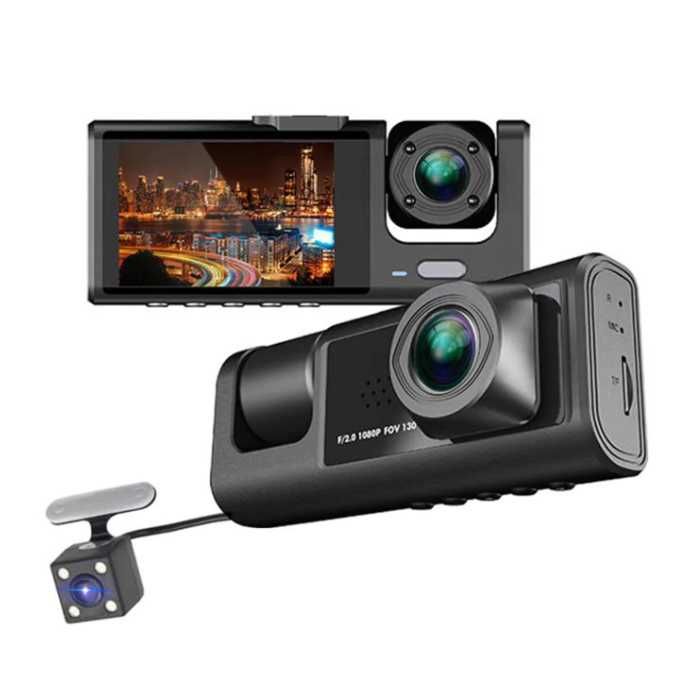 Видеорегистратор PA1187 – Двойна камера + Задна камера, Wi-Fi, Full HD