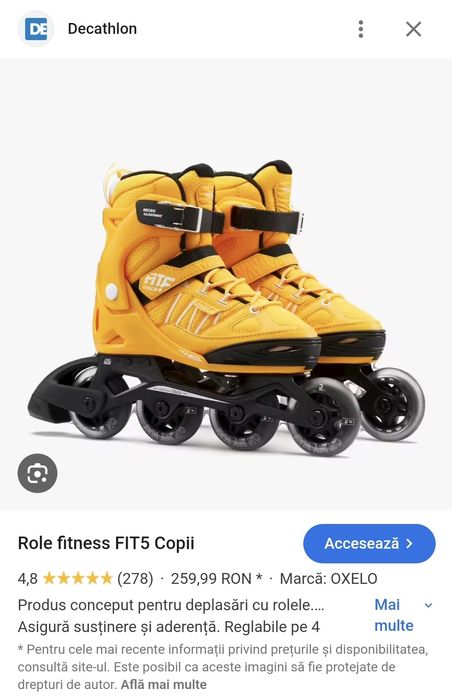 Role oxelo fit 5 reglabile 24 -41