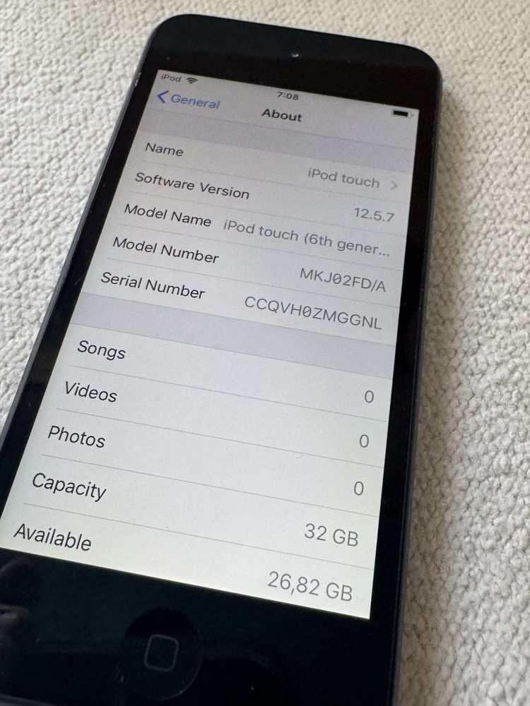 32GB Айпод Apple iPod Touch 6th Generation Model A1574