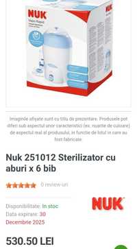 Sterilizator cu aburi NUK