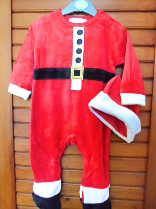 Коледно ГАЩЕРИЗОНЧЕ с ШАПКА /0-3мес./, НОВО