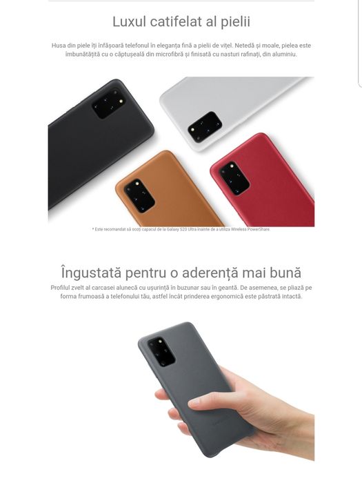 Husa piele originala Samsung Leather Cover S20 Plus G985 S20+ 5G G986