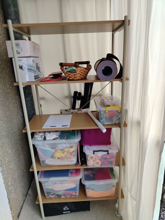 Етажерка Юск VANDBORG 5 рафта цвят натурален дъб/бежова