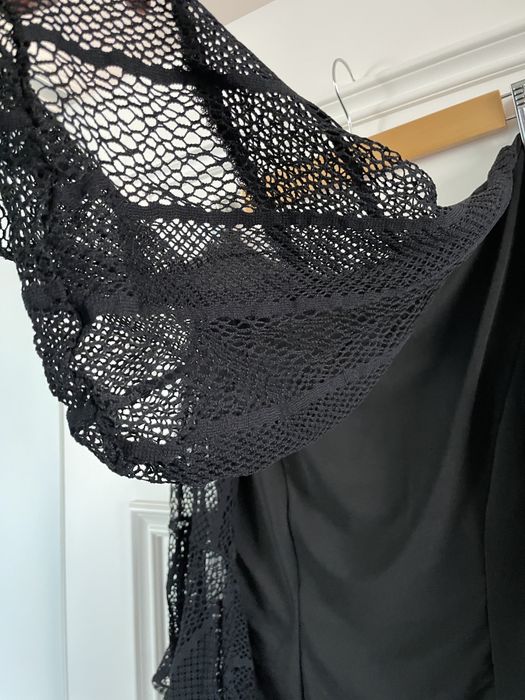 Готик блуза с дантелена качулка, размер S