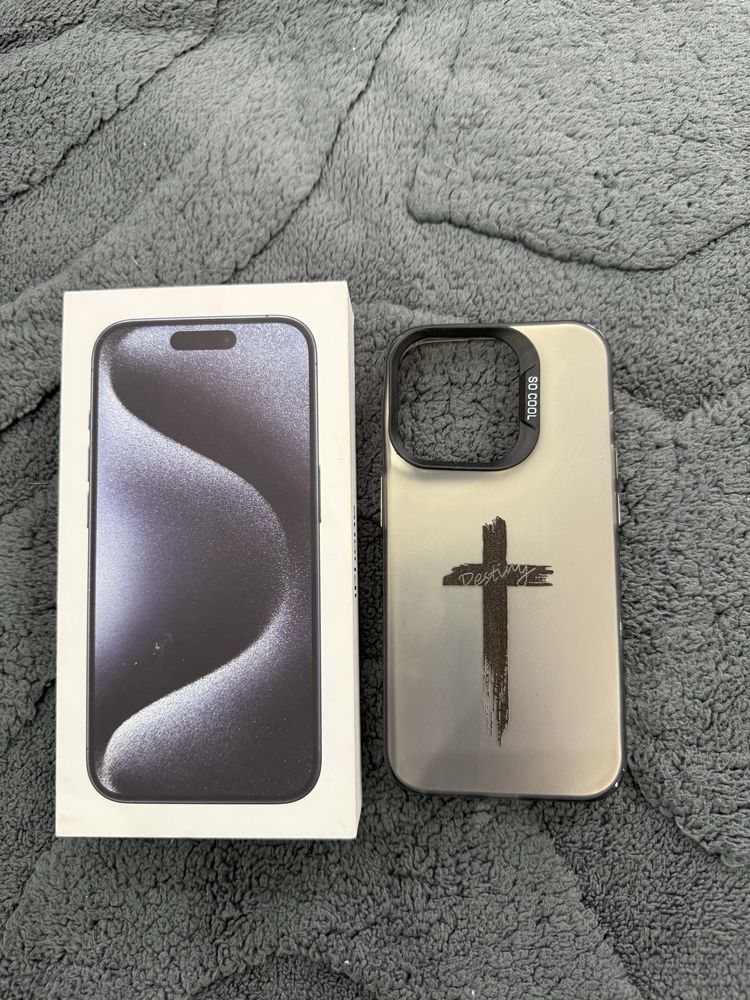 Iphone 15 pro 256GB Blue titanium + кейс
