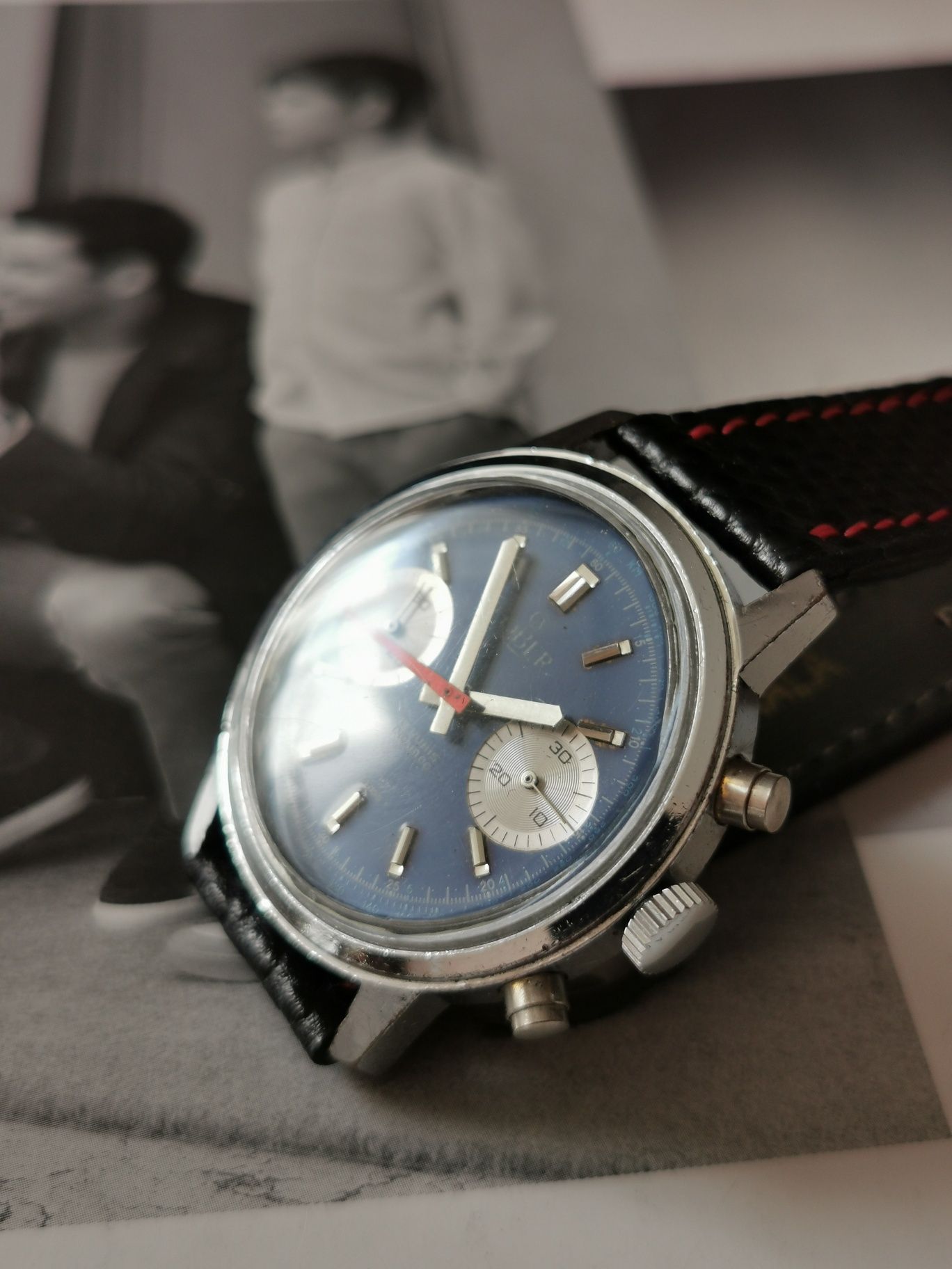 Ceas vintage Cober cronograf mecanic Valjoux 7733