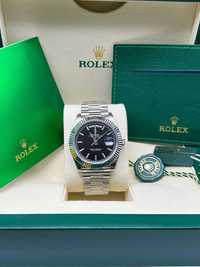 Rolex Day-Date 40mm Black Baguette Dial White Gold