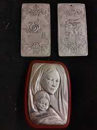 Зодиакални плочки от тибетско сребро и сребърни икони, икона, зодиак