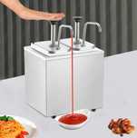 Dispenser Dozator Sosuri Dublu Inox – 2 x 3 Litri