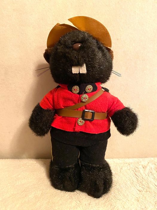 винтажная мягкая игрушка бобр