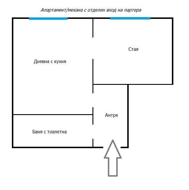 1/2 от къща с двор и гараж в град Варна