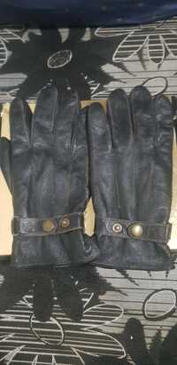 Мъжки кожени ръкавици/Италия/ест кожа подплата 1/4 цена перфектни/L /М