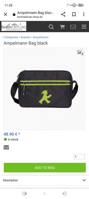 Чанта за рамо- малък сак Ampelmann