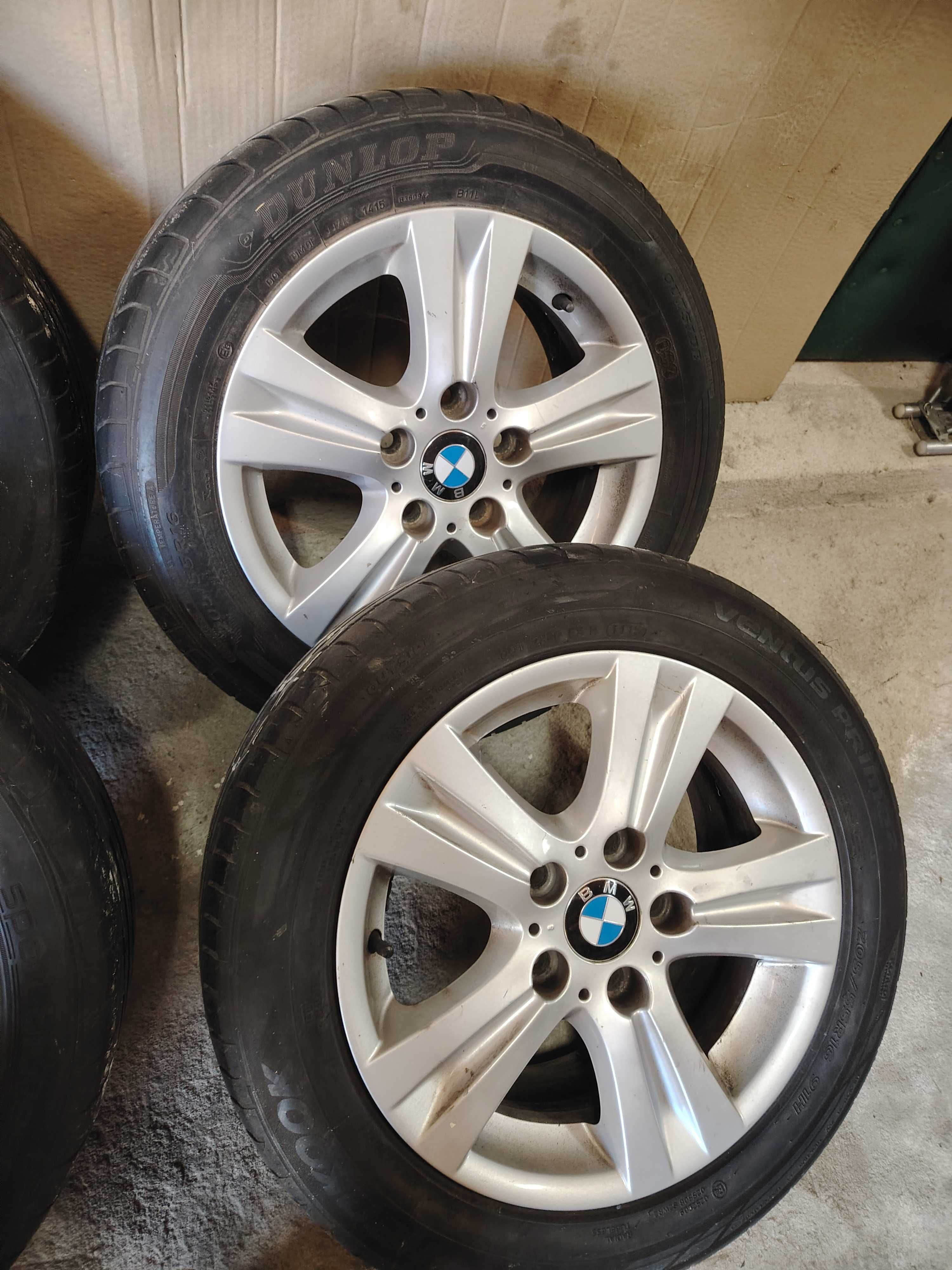 Джанти БМВ 16 цола 5 х 120 с летни гуми 205 Х 55. bmw Топ състояние