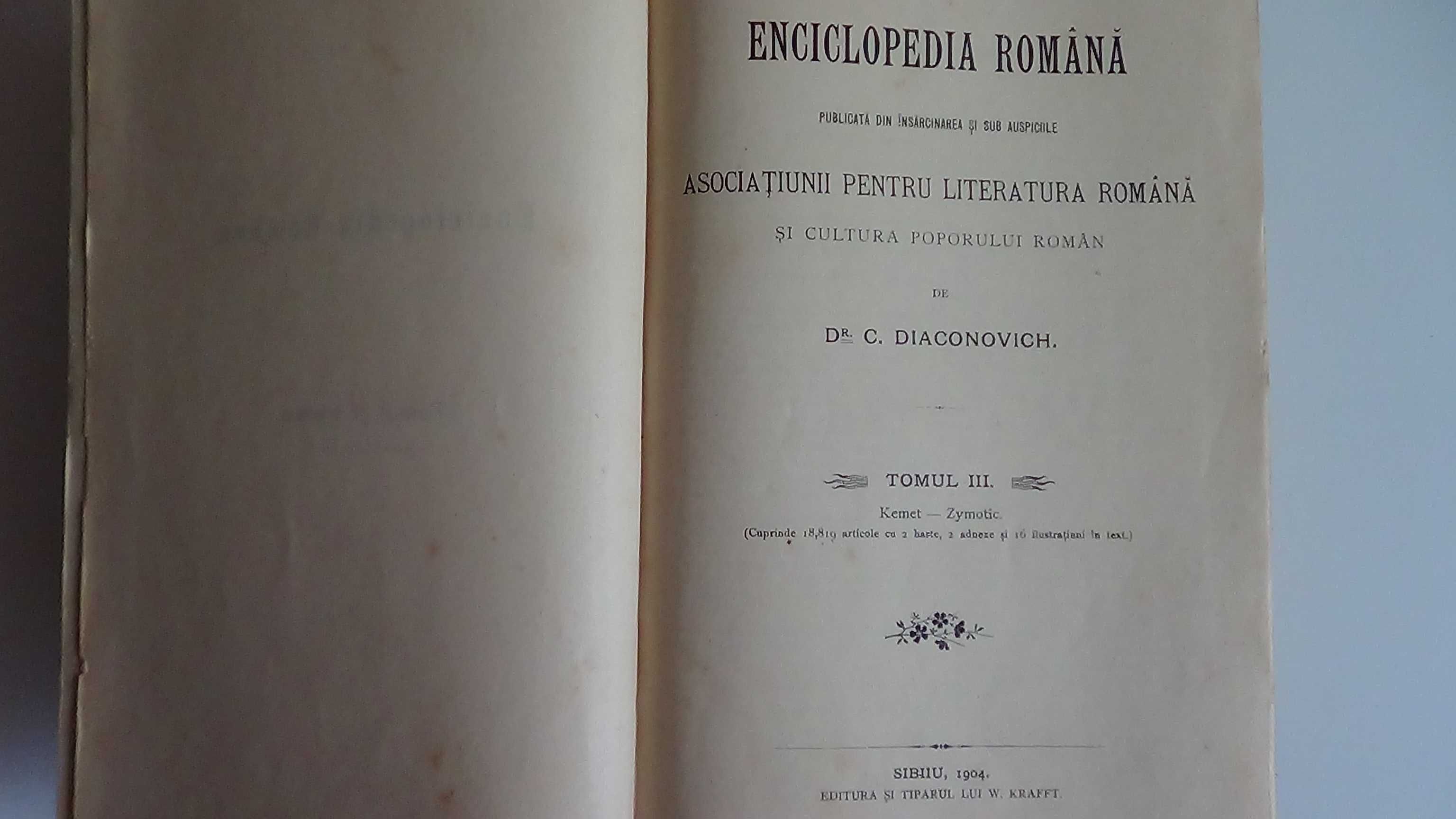 Enciclopedia Romana,Corneliu Diaconovich 3 vol. 1898-1904