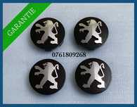 Set 4 capace negre 60mm jante aliaj Peugeot