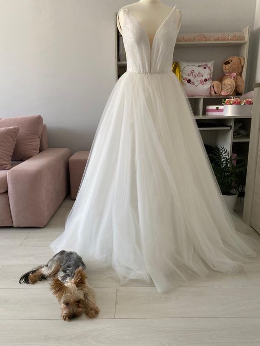 Vand rochie de mireasa (Barbie) marimea 38