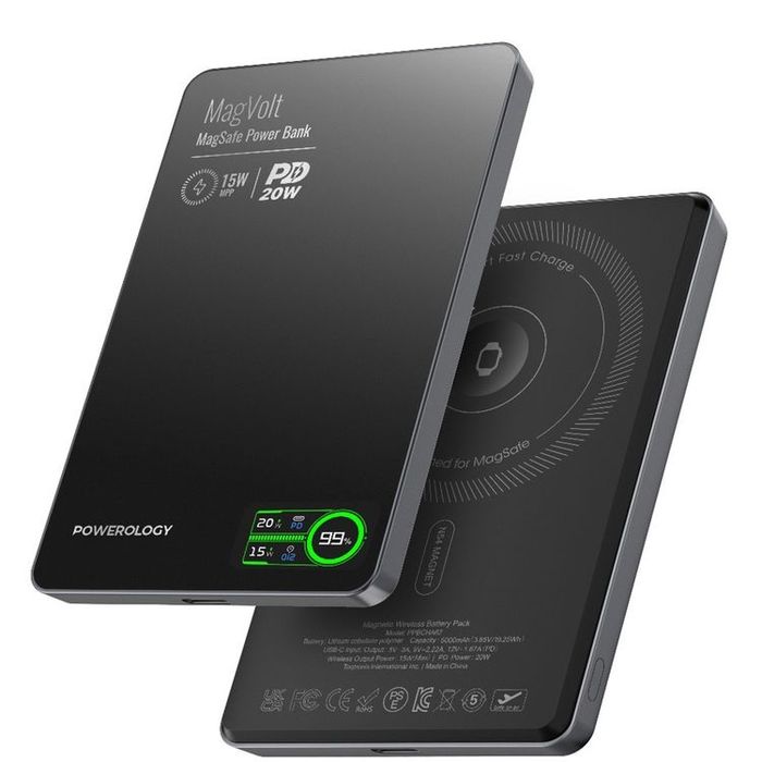 Повер банк ультратонкий magsafe с поддержкой зарядки часов и наушников