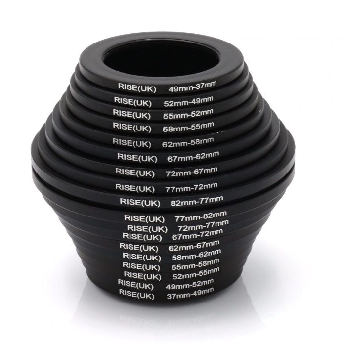Комплект от 18 броя Степ ъп и степ даун пръстени за Canon Nikon Sony
