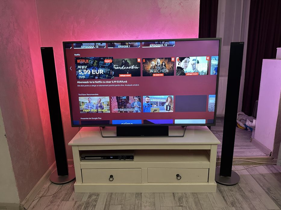 Vand tv philips ambilight 139cm cu google  +home cinema 5.1 philips