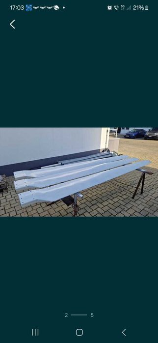 Eoliană 10 KW completă – 3/pale/4 m, stâlp 13 m