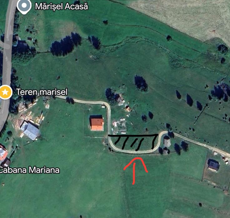 Teren INTRAVILAN, Mărisel , zona Partie de schi