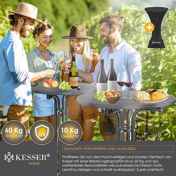 KESSER® гастро бар маса сгъваема бистро маса Ø 80см